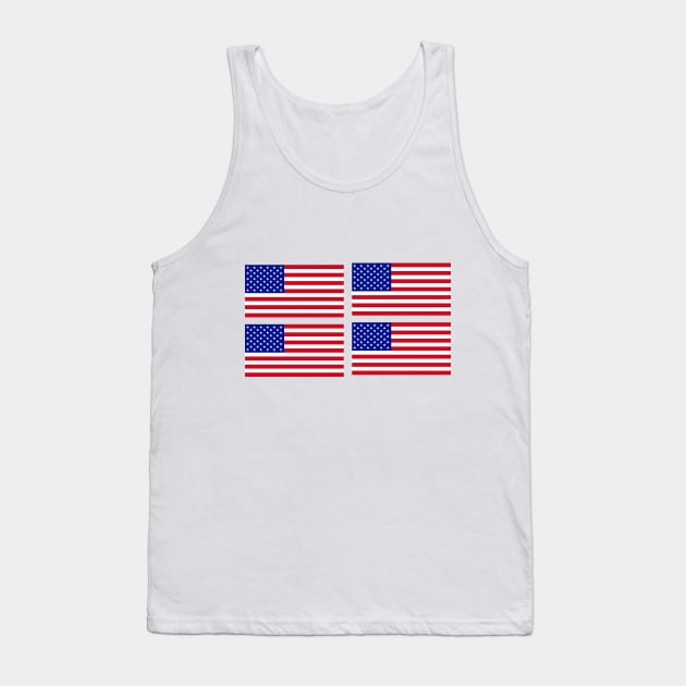 The American Flag x4 Tank Top by Islanr